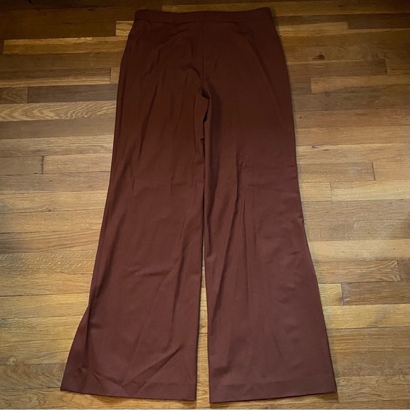 Theory Stretch Wool High Slit Trouser Pant Brandy 12 - Picture 4 of 7